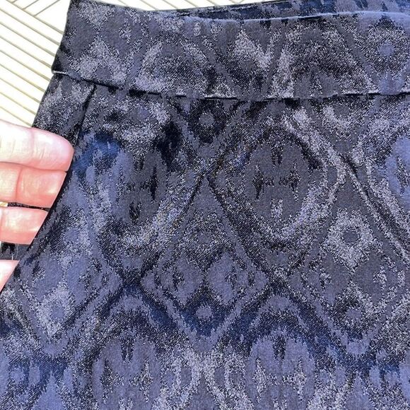 Chico’s Diamond Jacquard Trouser Ankle Pants Wmn’s Sz 1.5 M 10 Black - Picture 10 of 13